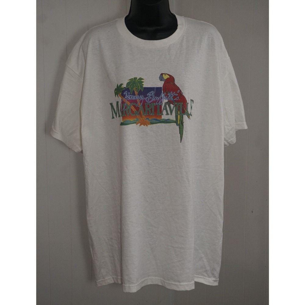 Fruit Of The Loom XL Jimmy Buffett Margaritaville White Cotton Graphic T-Shirt